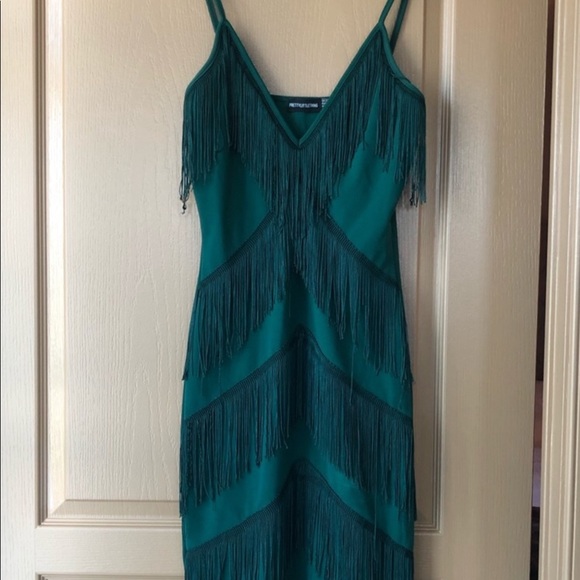 teal flapper dress